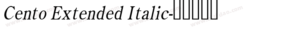 Cento Extended Italic字体转换